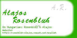 alajos rosenbluh business card